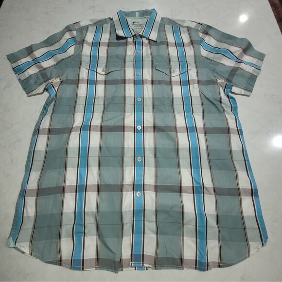 Tommy Bahama Sahara Sun Fade Island Crafted Plaid Dust Gray $128 MSRP Aloha NWOT - Picture 2 of 12